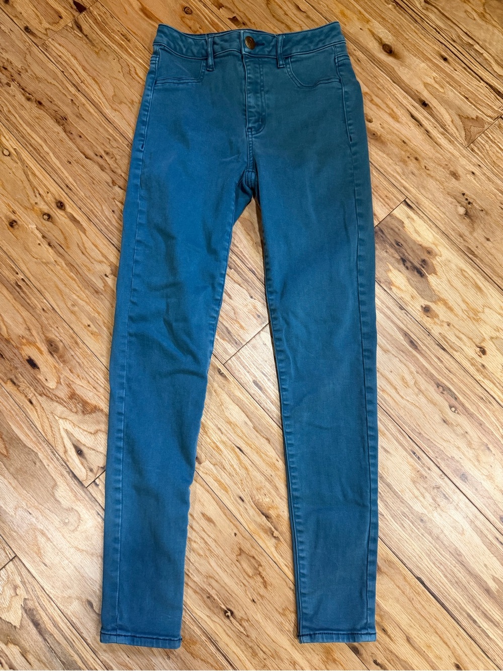 American Eagle Outfitters Teal High-Rise Jeggings